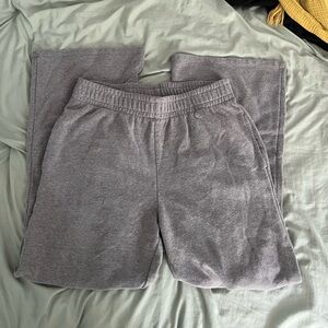 gray flare sweatpants